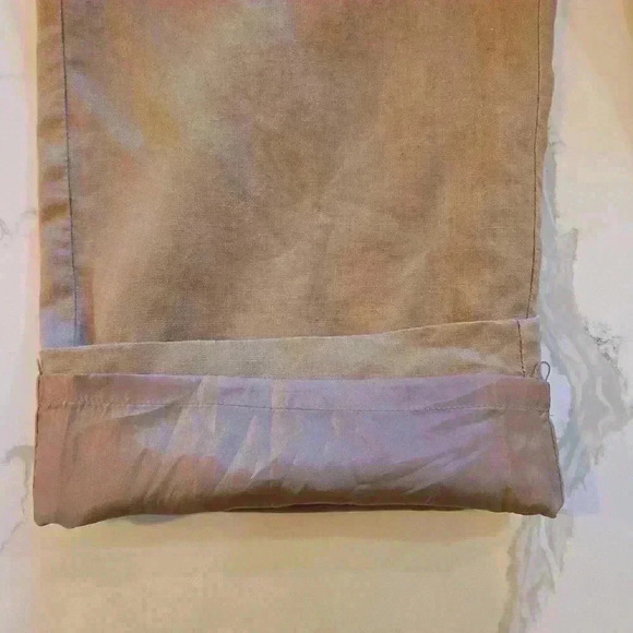 Chadwicks Womens Linen Wide Leg High Rise Pants Tan Brown Size 10P - Picture 8 of 10